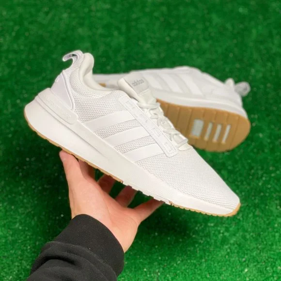 adidas gazelle silver green womens adidas Racer TR21 Cloudfoam Lifestyle Running Shoes Green Oxide / Cloud  White / Screaming Orange – Heppo.com main image 0